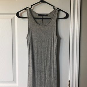 Long dress with crossed details in front